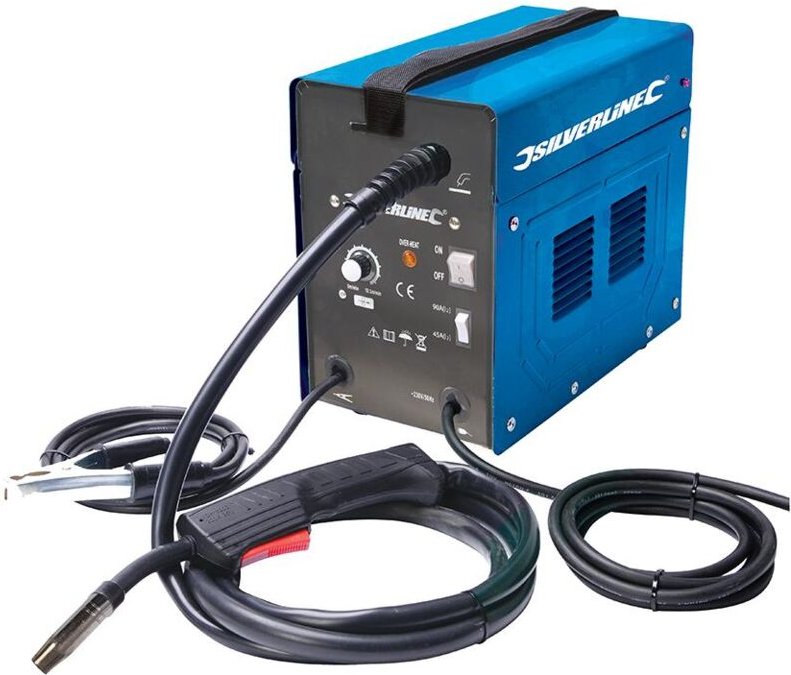 Silverline - Turbo-MIG-Fülldrahtschweißgerät, 90 a 50–90 a