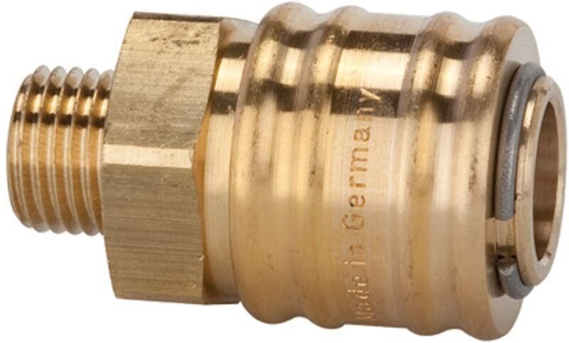 Schnellverschlusskupplung nw 7,2, beidseitig absperrend, g 1/2 ag - Riegler