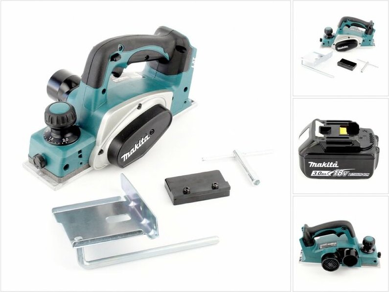 Thumbnail - Bkp 180 18V Li-ion Akku-Hobel + 1x BL1830 b Akku - Makita