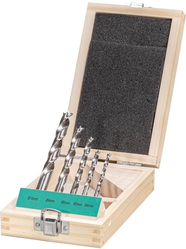 Holzspiralbohrer Satz hss 5-tlg. fortis 4,5,6,8,10 mm