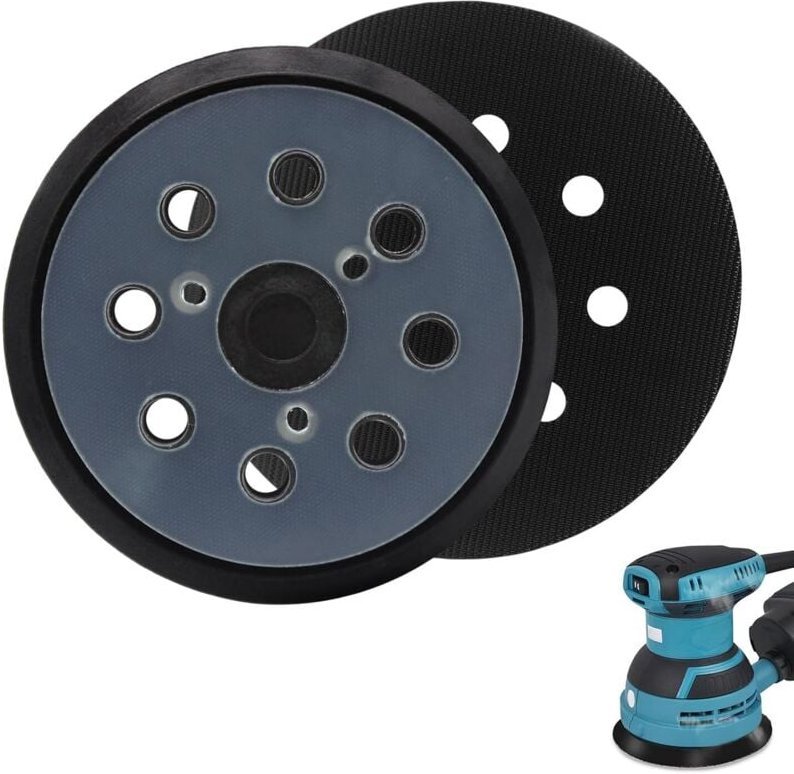 Stück Schleifteller für Makita 125mm, 8 Loch Schleifteller, Lochschleifplatte Klettverschluss Platte für Makita BO5021 B...