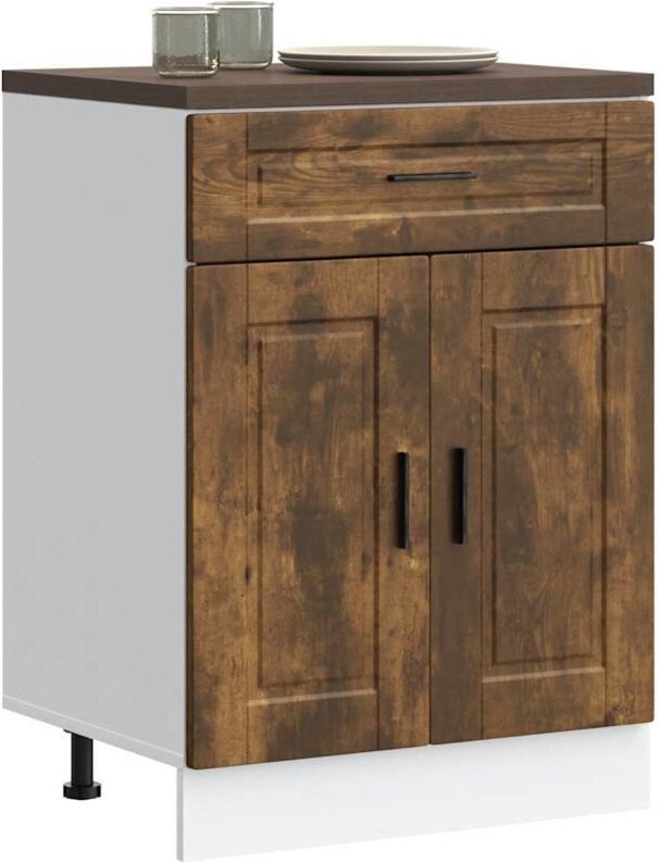 Küchenunterschrank Porto Räuchereiche Holzwerkstoff - Vidaxl