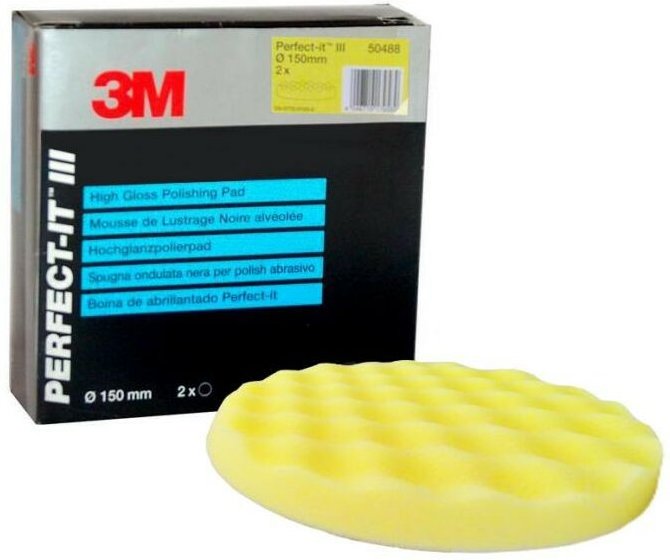 3m 50488 Buffer In Sponge Wavy Yellow