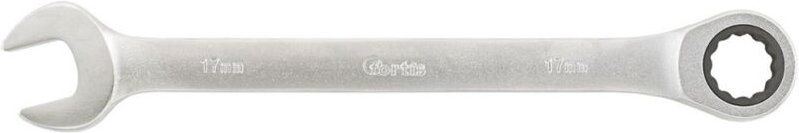 Maulschlüssel mit Ringratsche, gerade, 17 mm - Fortis