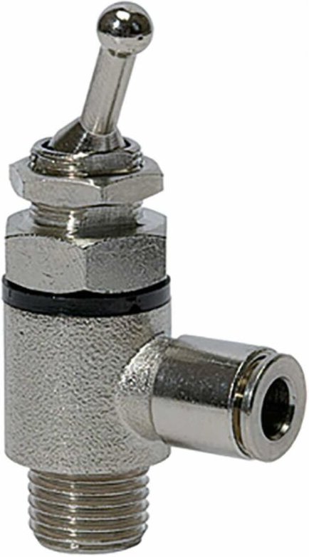 2/2-Wege-Kipphebelventil, beidseitig, Steckverb. g 1/8, Schl. 8 - Riegler