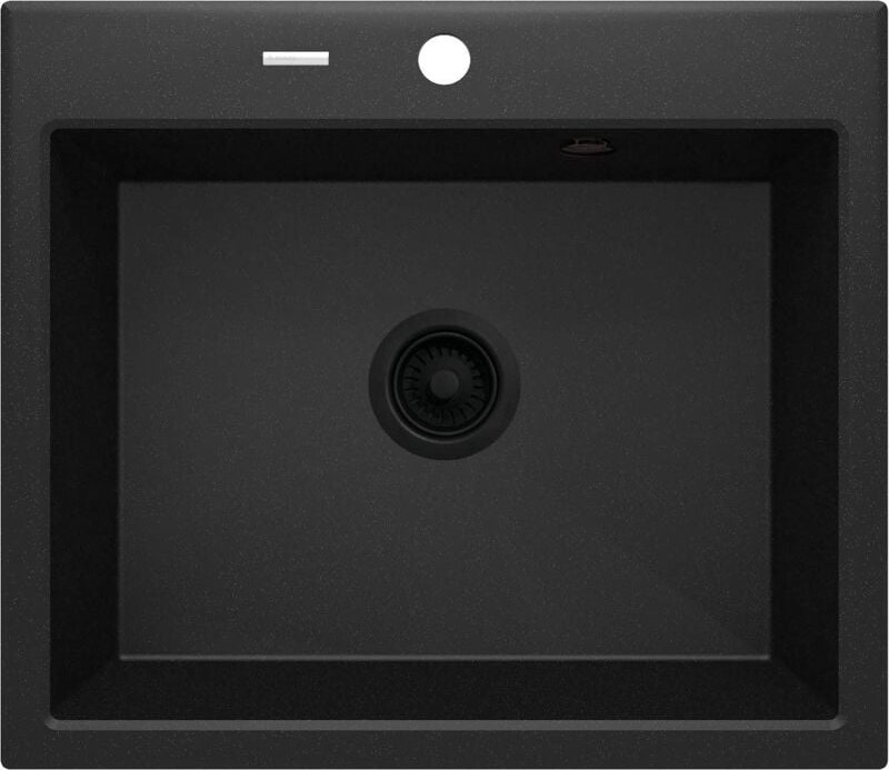 Küchenspüle 600 x 520 mm aus Verbundwerkstoff in der Farbe Metallic-Graphit Deante Andante ZQNG103 Graphit
