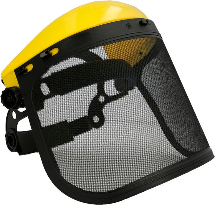 Gesichtsschutz mit Gurt (Gitter).