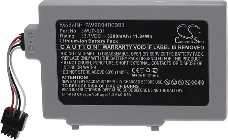Vhbw - Akku kompatibel mit Nintendo Wii u GamePad WUP-001 Controller (3200mAh, 3,7V, Li-Ion)