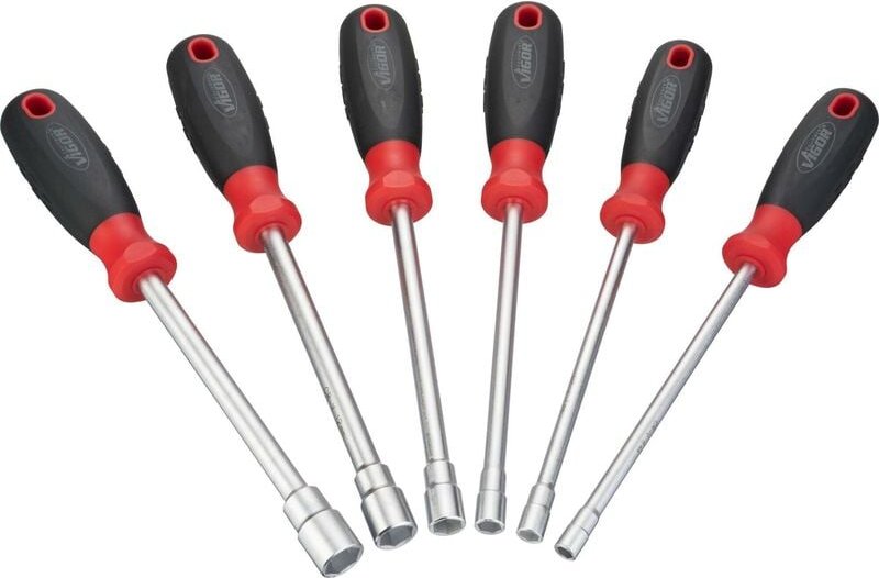 Sechskant Steckschlüssel Schraubendreher Satz ∙ V4199 ∙ Außen Sechskant Profil ∙ 6-teilig ∙ 6 · 7 · 8 · 10 · 12 · 13 ∙ A...