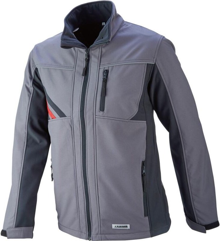 Thumbnail - Highline Softshelljacke schiefer/schwarz xxxl - Planam