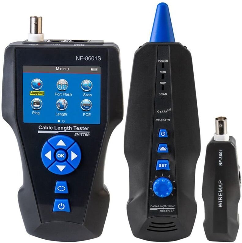 Netzwerkkabeltester, tragbarer Leitungssucher, Kabeltester, Telefonleitungsprüfer, multifunktionaler LCD-Stromleitungssu...