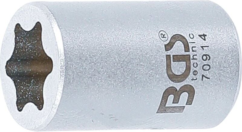 Spezial-Steckschlüssel-Einsatz E-Profil Antrieb Innenvierkant 6,3 mm (1/4") SW E12 für BMW-Fensterheber