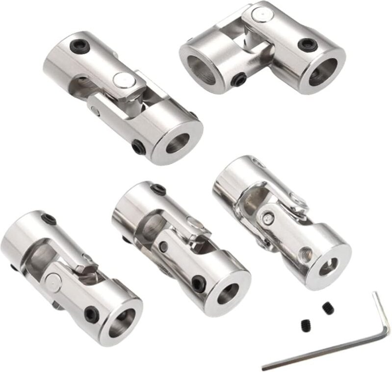 Sollbry - Stück Metall-Wellenkupplung, Universalgelenk-Motorverbinder, Achskupplungs-Motorverbinder, Metall-Universalgel...