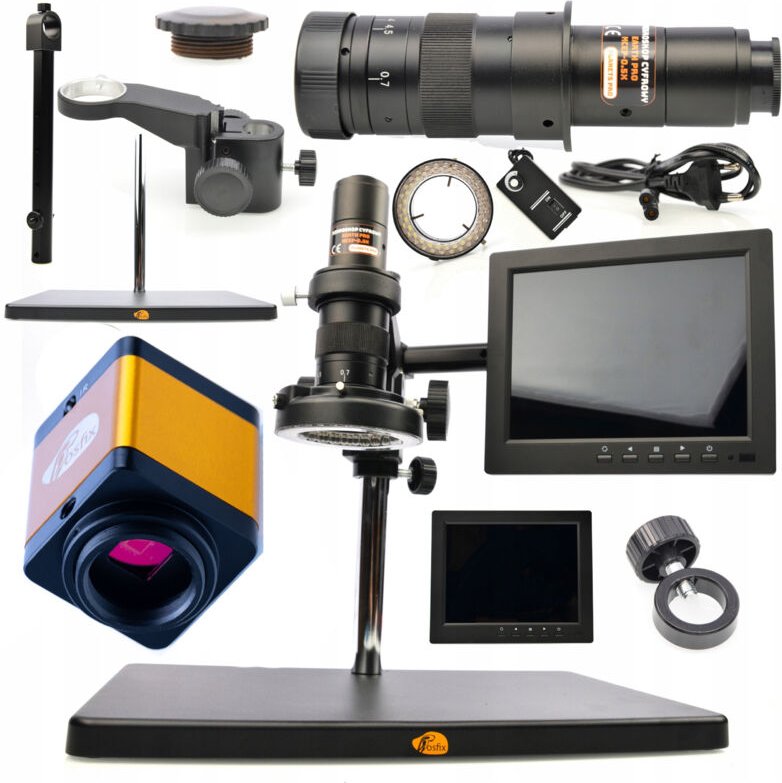 DIGITALES MIKROSKOP, LÖTSCHMUCK, KAMERA-DISPLAY, Rosfix Earth Pro MCEP-0,5X Digitalmikroskop + 8-Zoll-Display + Griff + ...