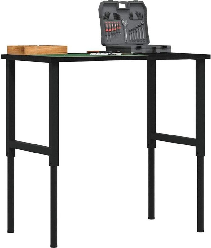 Thumbnail - Werkbank Dunkelbraun 100x60x(71,5-98) cm Massivholz Eiche Vidaxl