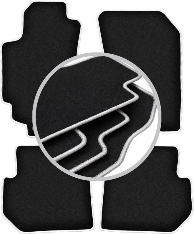 CARLUX-SILVER Autofußmatten für: Subaru B9 Tribeca SUV (2009-2009)