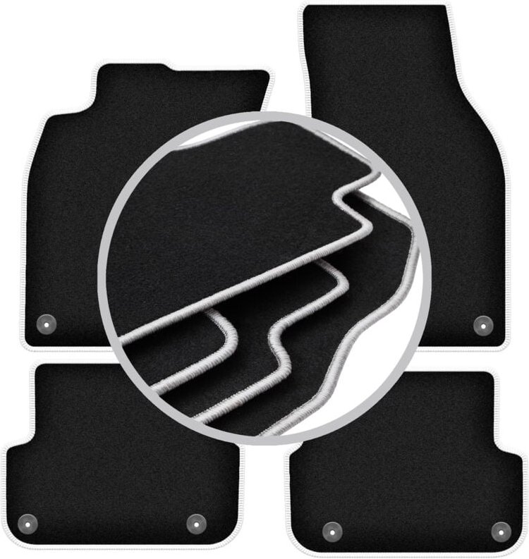 CARLUX-SILVER Autofußmatten für: Audi A6 C6 FL Limousine, Kombi, Avant (2006-2011)