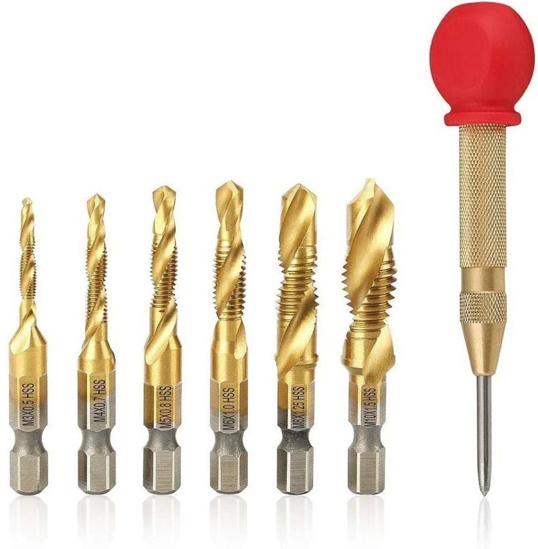 Dolaso - S-giant 7-teiliges HSS-Stahl-Metallbohrer-Set, passend für alle gängigen Bohrer