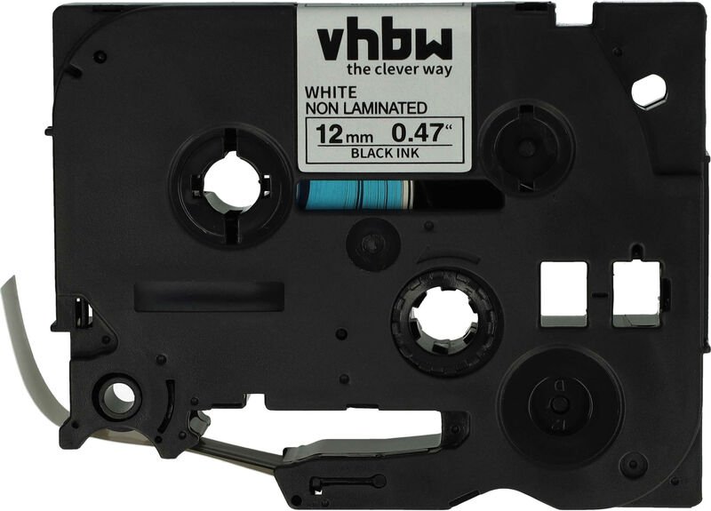 Vhbw - Schriftband-Kassette kompatibel mit Brother P-Touch 2500, 2500C, 2480, 2500PC, 2600 Etiketten-Drucker 8m x 12mm S...