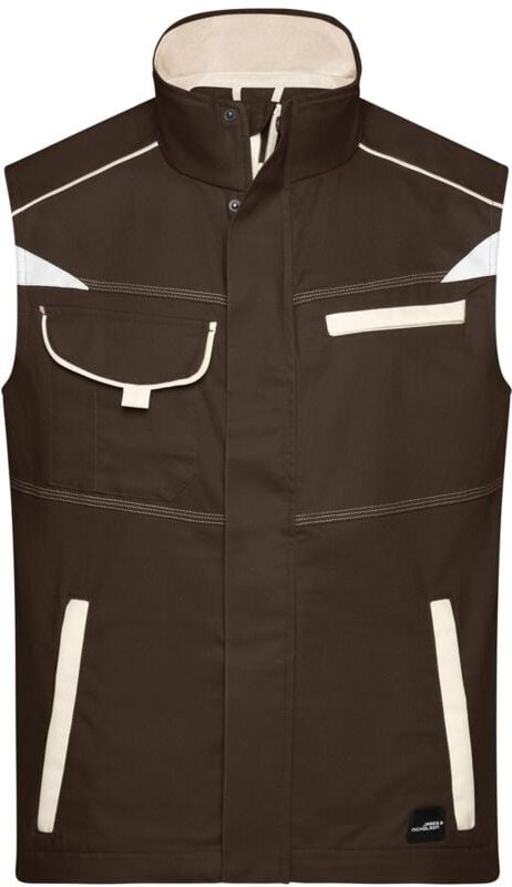 James&nicholson - Funktionelle Weste im sportlichen Look JN850 Gr. xs brown/stone