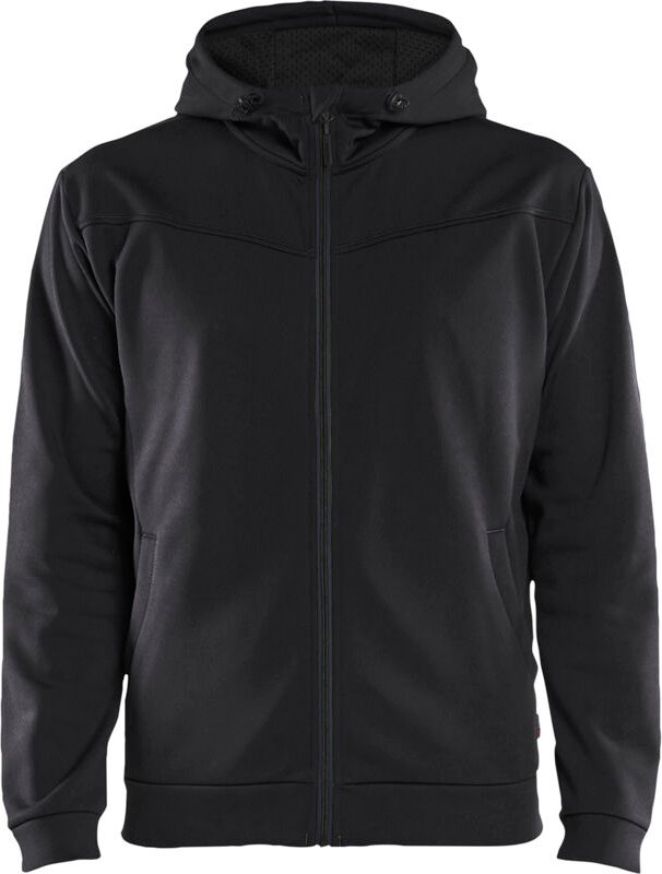 Arbeitskapuzenpullover mit Reißverschluss 3363 - Schwarz/Dunkelgrau M