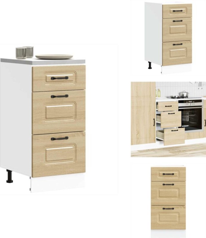 Küchenunterschrank Kalmar Sonoma-Eiche Holzwerkstoff - Küchenunterschrank - Küchenunterschränke - Spülenunterschrank - U...