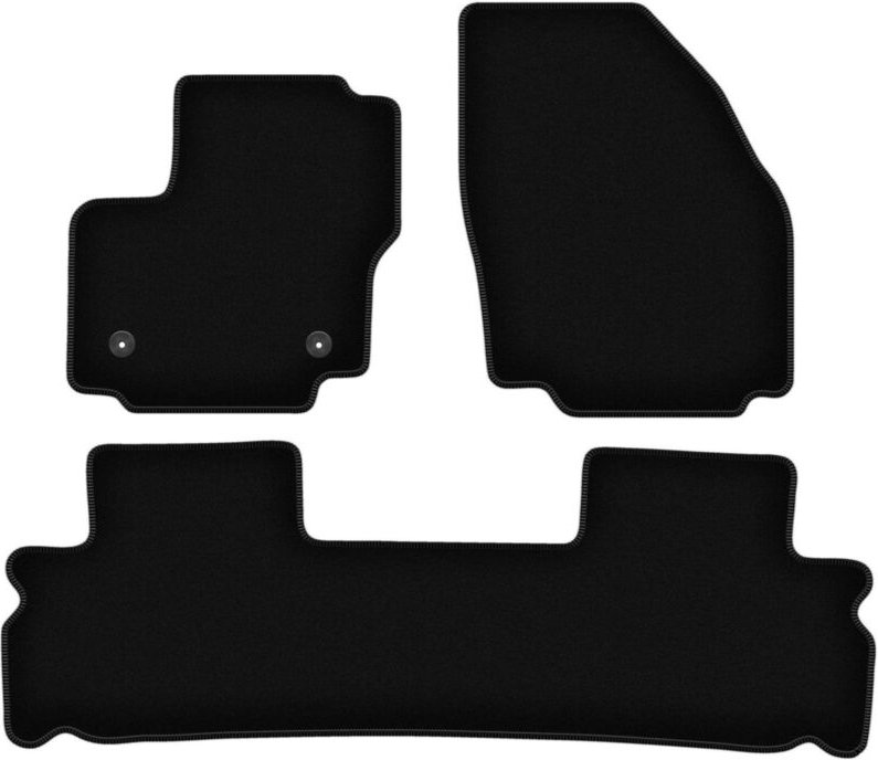 BASIC schwarze Veloursmatten für: Ford S-MAX MK1 Minivan (2012-2015)