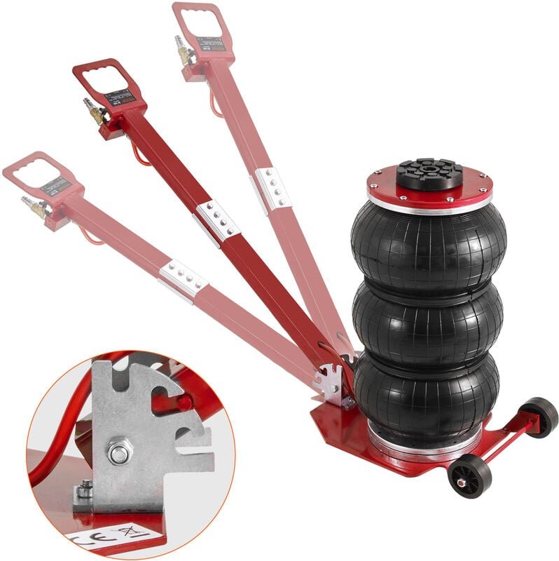 Thumbnail - Pneumatischer Wagenheber Triple Bag Air Jack 3 t, Dreifachbeutel Luftheber 140-450 mm Hubhöhe Airbag Luftwagenheber, 5 M...