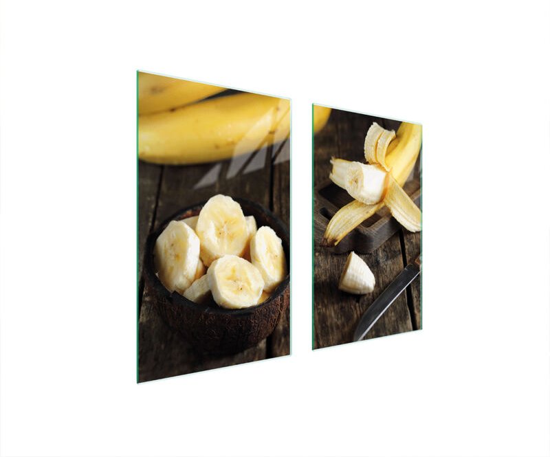 GLASSCHUTZPLATTE FÜR HERD 75x52 BANANE