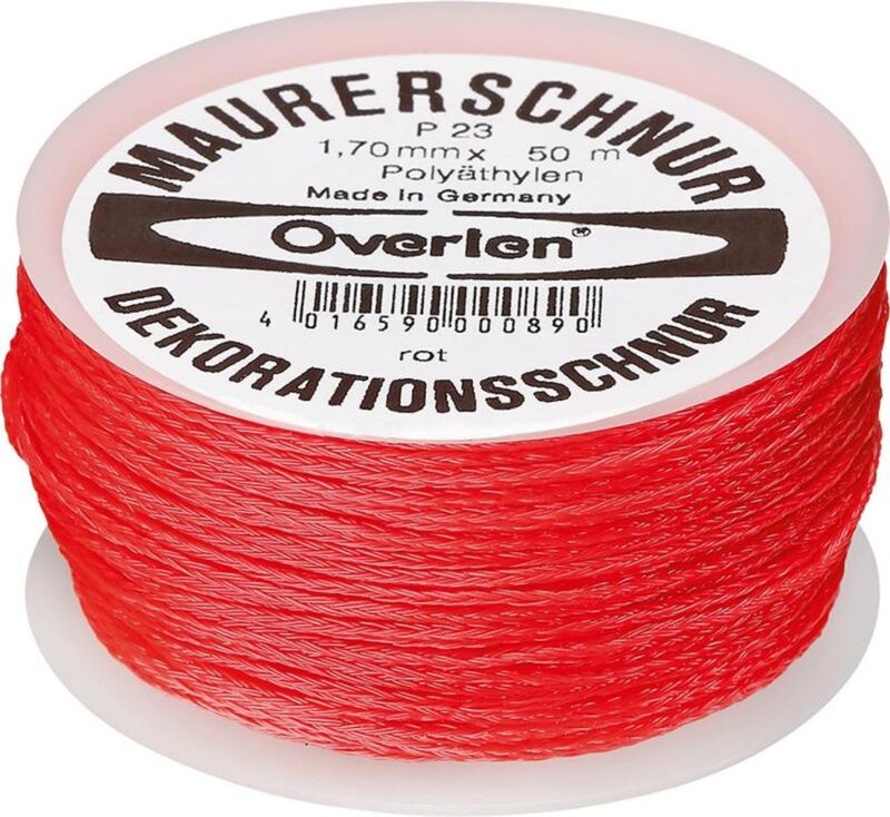 Maurerschnur Polyäthylen 1,7mm 50m rot - Overmann
