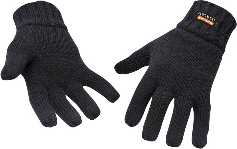 Portwest Winter Arbeitshandschuhe mit Insulatex-Futter, 100% Acryl Schwarz