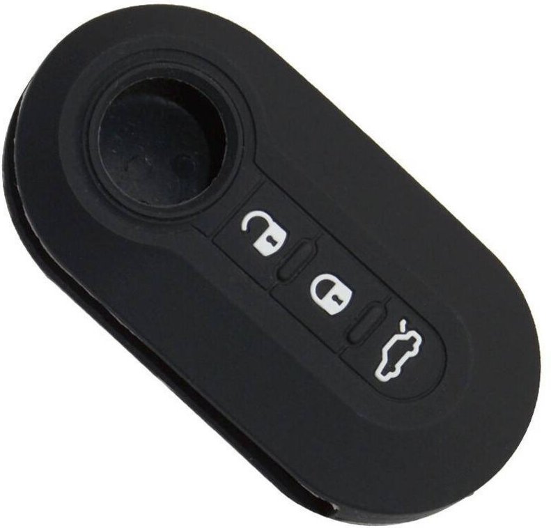 Trade Shop - Fiat 500 Shell Key Cover Evo Panda Bravo Fernbedienung 3 Schwarze Tasten -