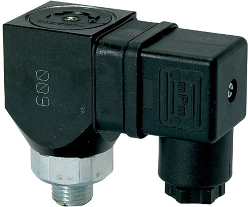 Druckschalter, Wechselkont. drehbar, Stahl ver., g 1/4, 1-10 bar - Riegler