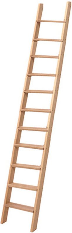 Stufenleiter Holz 15 Stufen - zu erreichenden Höhe 3.80m - BSMEU-400