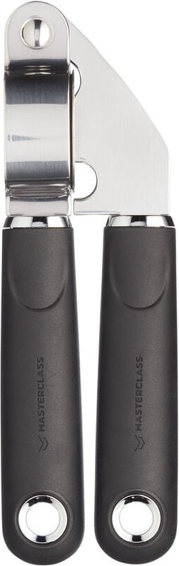Thumbnail - KitchenCraft MasterClass Knoblauchschneider mit ergonomischem Soft-Touch-Griff, Edelstahl, 17,5 cm - Schwarz/Silber