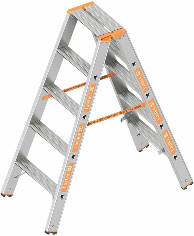 Le Topic - Stufen - Stehleiter 2X5 Stufen - Layher