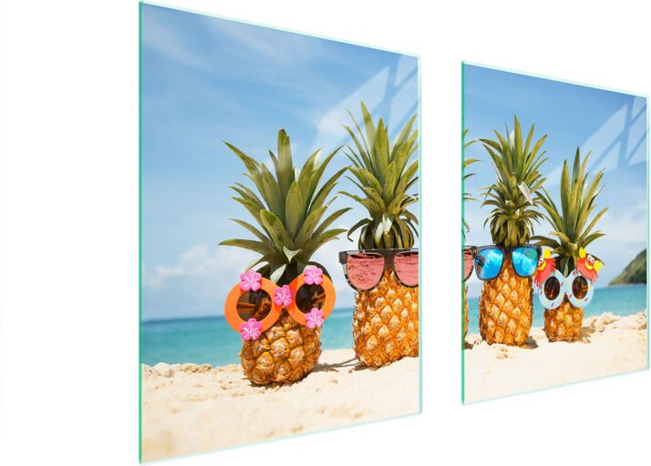 GLASSCHUTZPLATTE FÜR HERD 85x52 ANANAS