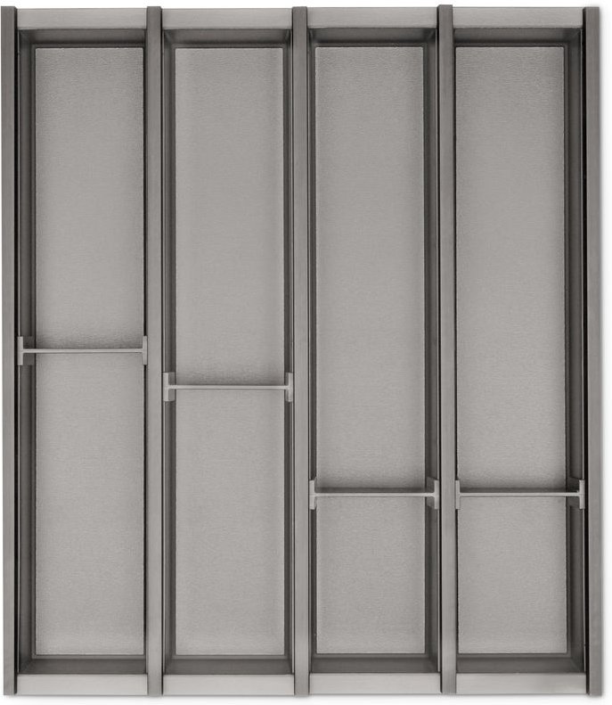 Thumbnail - So-tech - Cuisio Besteckeinsatz Besteckkasten Transluzent-graphitgrau für Blum Legrabox 473 mm mit Korpusbreite 500 mm