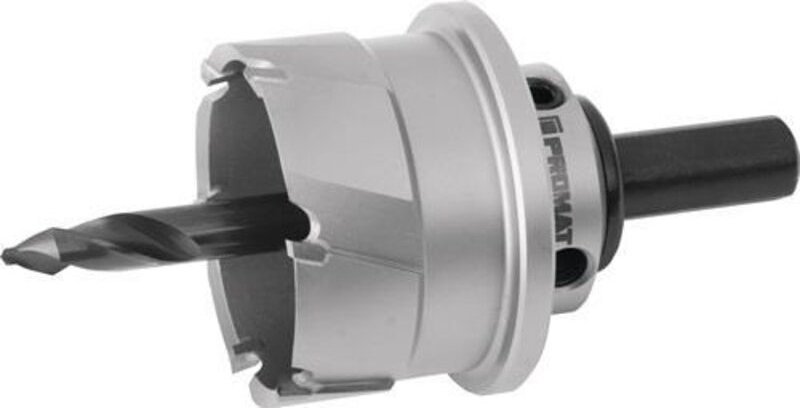 Promat - Lochsäge Sägen-Ø 54 mm Schnitttiefe 20 mm HM-bestückt mit Bohrer und Feder