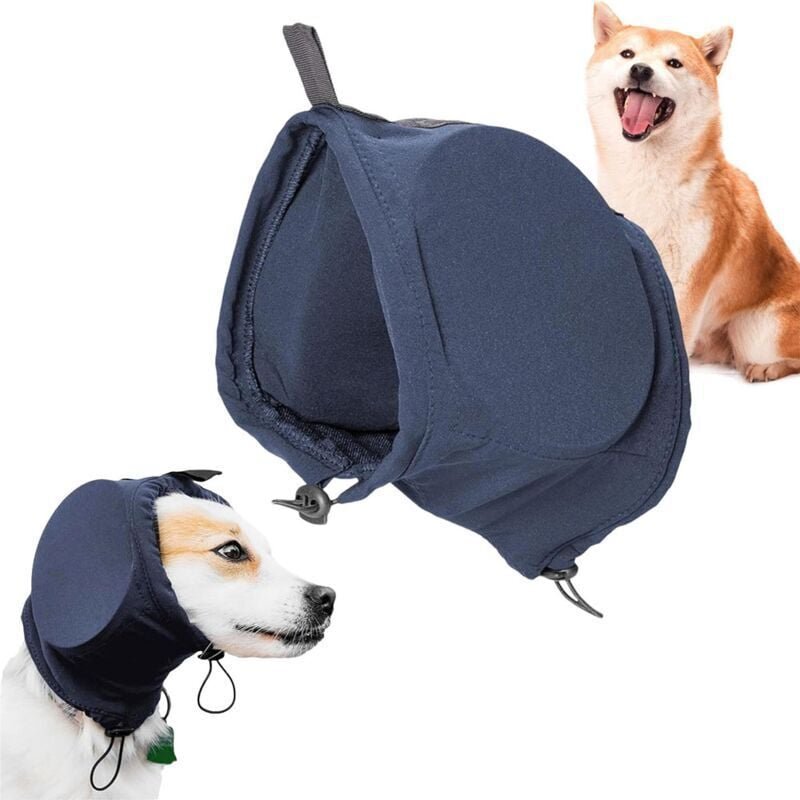 Ohrenschützer für Gehörschutz, Lärmreduzierung und Geräuschunterdrückung, warme Ohrenschützer für Hunde, Blau (m)