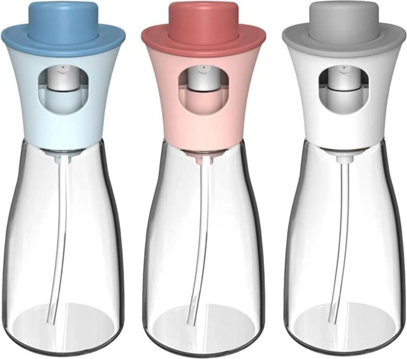 3-teiliges Ölsprühgerät, Ölsprühflasche, Olivenölsprühgerät, Öl- und Essigspray zum Kochen, Grillen, Salat, Backen, Brat...