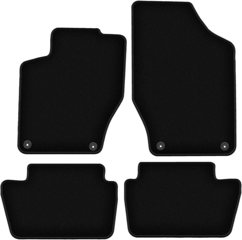 BASIC schwarze Veloursmatten für: Peugeot 308 I Fließheck, Kombi, SW (2007-2013)