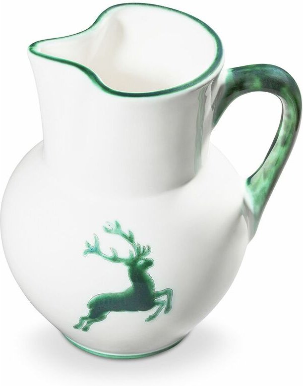 Gmundner Keramik - Grüner Hirsch, Krug Wiener Form 1,5 Liter