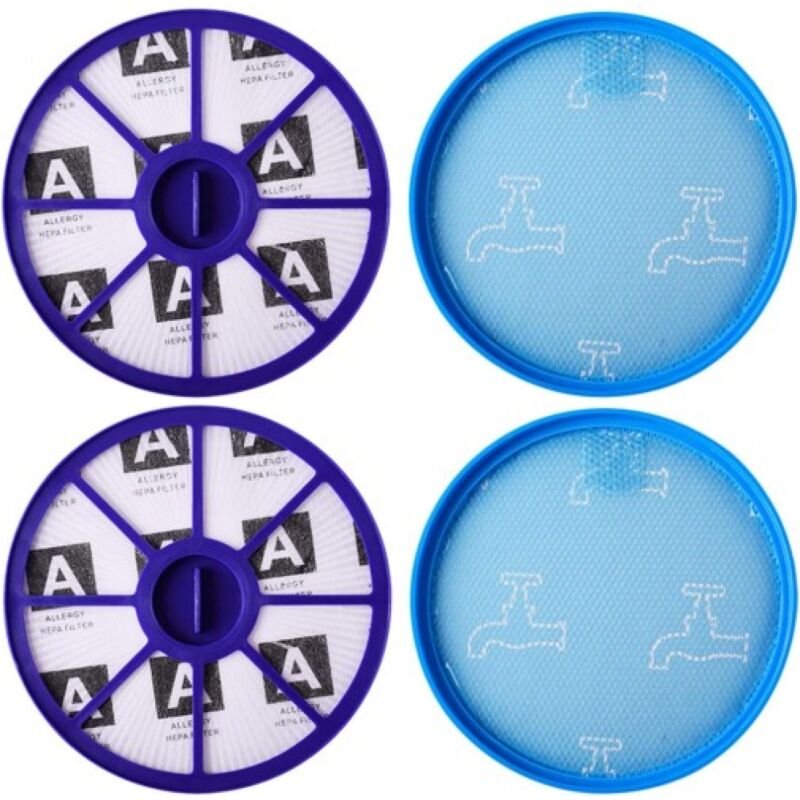 Thumbnail - Sollbry - Vorderer und hinterer HEPA-Filtersatz für Dyson DC19 DC20 DC21 Staubsauger, vorderer und hinterer oberer und u...