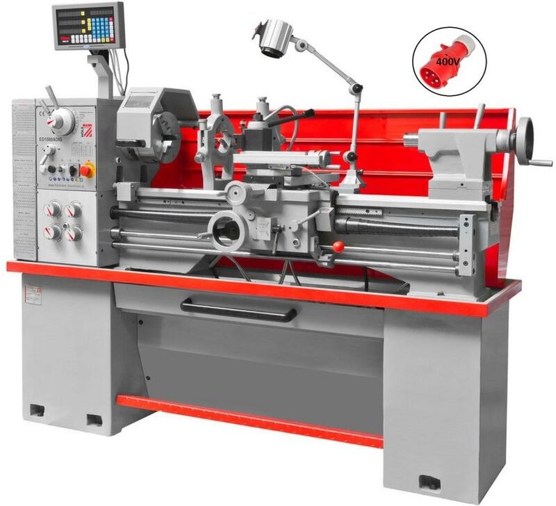 Metalldrehbank Mit Digitalanzeige 400v Holzmann Ed1080adig