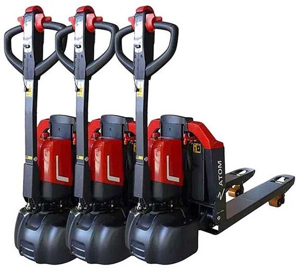 Matisère - Set mit 3 Elektro-Hubwagen mit 2,5-stündiger Schnellaufladung – Deichsel zum Selbstmontage – Tragkraft 1500 k...