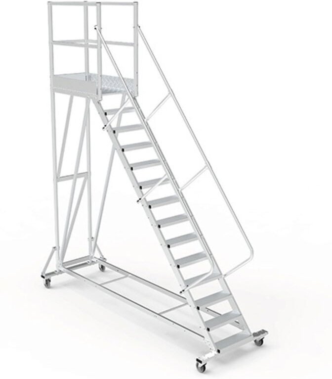 Mobile Plattform mit Geländer total - Maximale Arbeitshöhe 4.40m - PTF112-PT