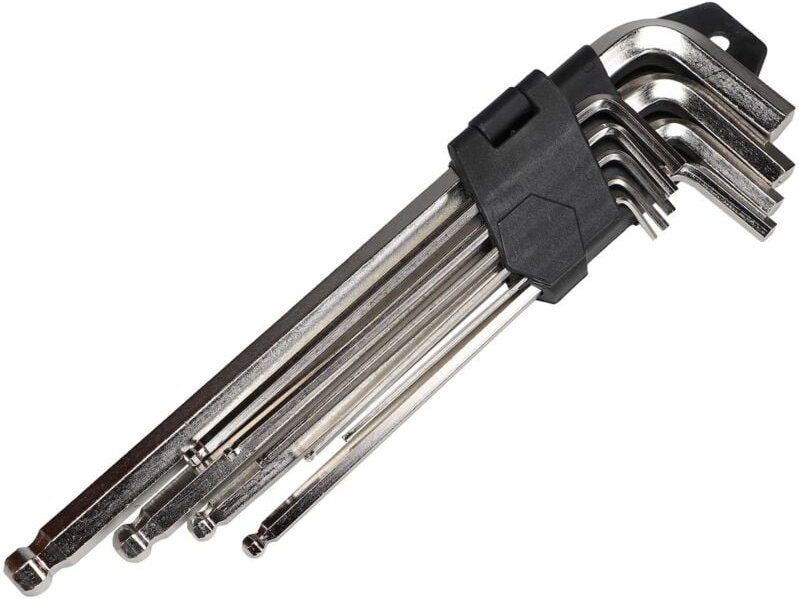 Innensechskant Schlüsselsatz 9 teilig lange Ausführung mit Kugelkopf