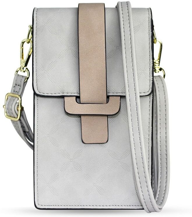 Handy Umhängetasche Handytasche Kleine Crossbody Geldbörse ,Mini Handytasche zum Umhängen Handy Tasche (Modell 1) Grau
