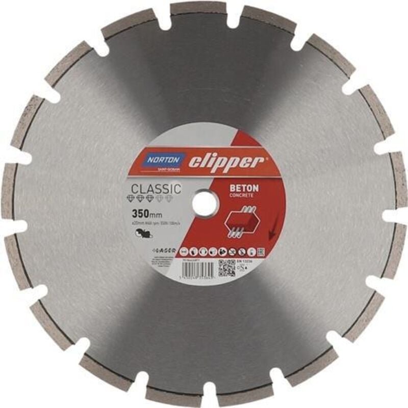 Norton - Diamanttrennscheibe Classic Beton D.500mm Bohr.25,4mm 3,4mm 10mm